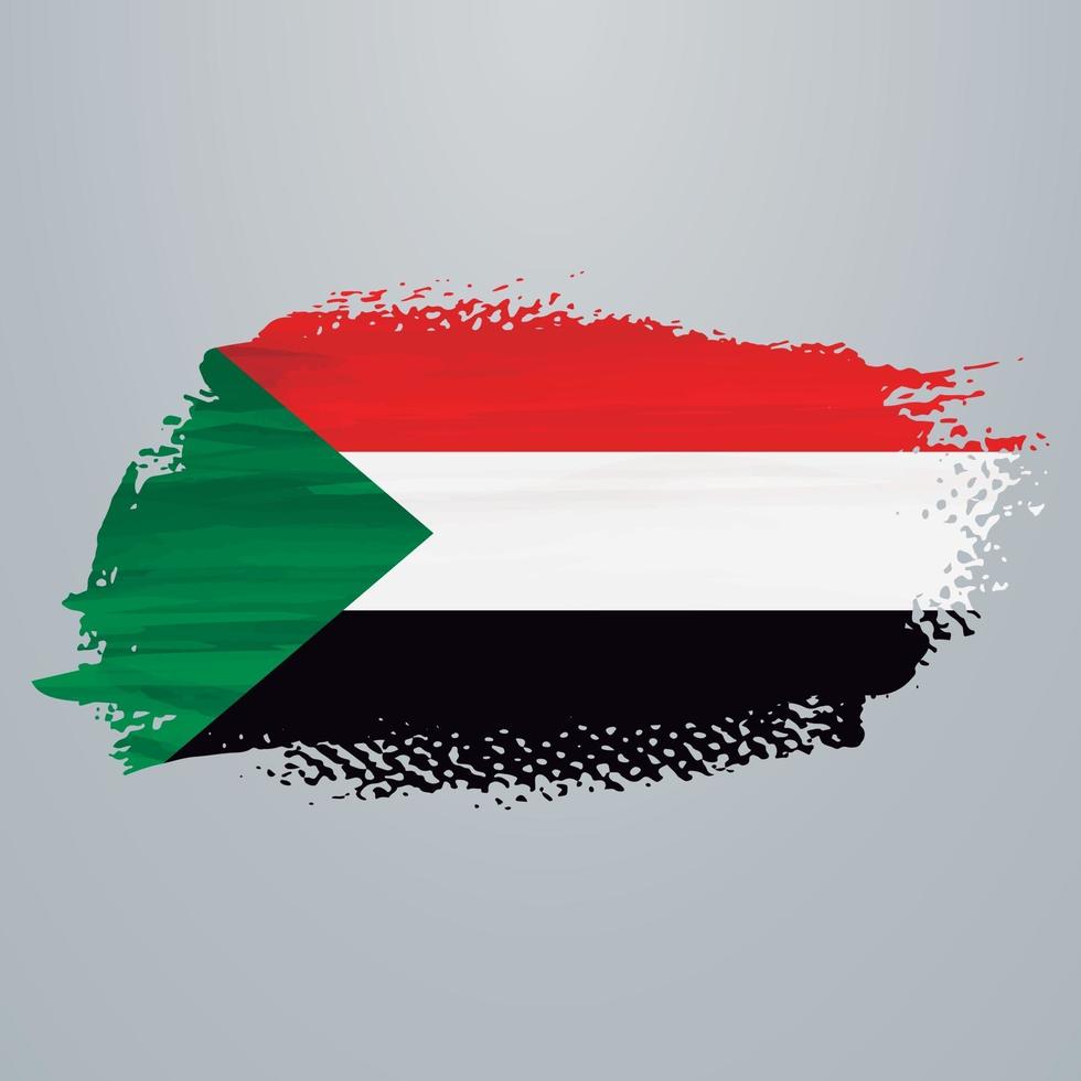 pennello bandiera del sudan vettore