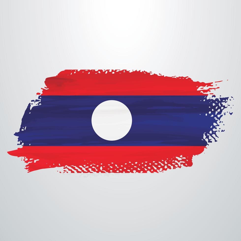pennello bandiera laos vettore