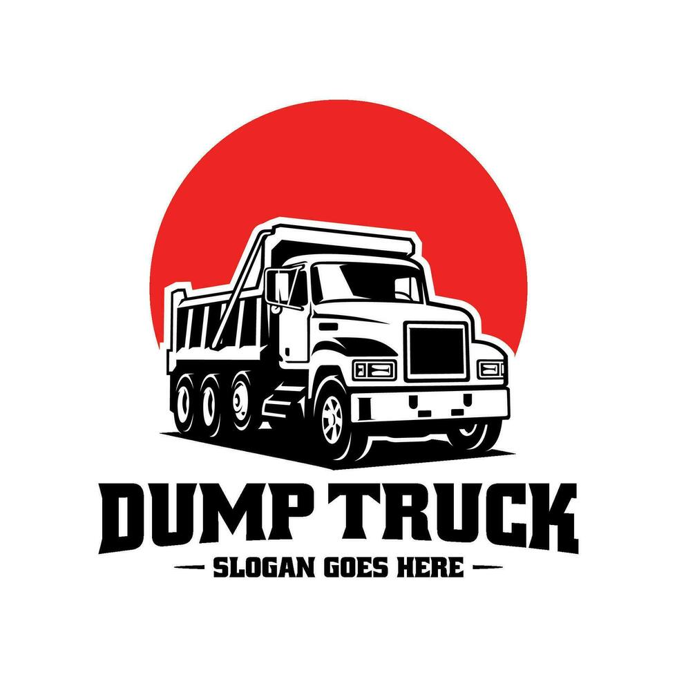 cumulo di rifiuti camion illustrazione logo vettore