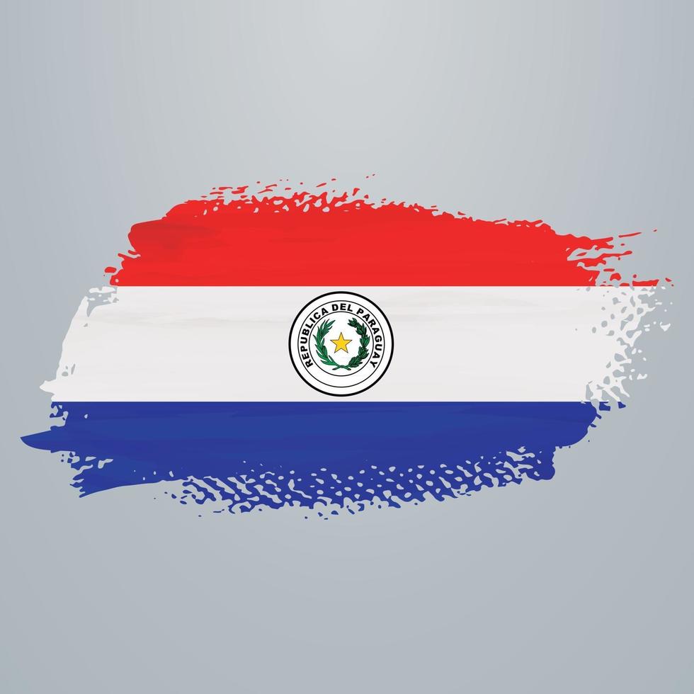 pennello bandiera paraguay vettore