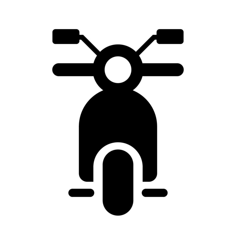 davanti motociclo silhouette icona. scooter. vettore. vettore