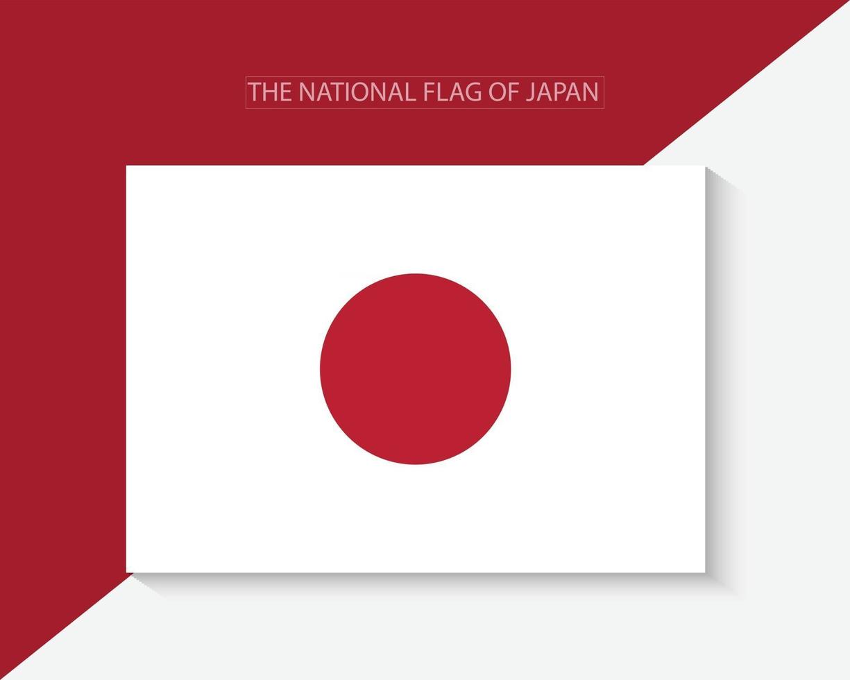la bandiera nazionale del disegno vettoriale del giappone