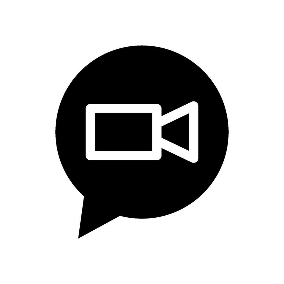 video chiamata icona vettore simbolo design illustrazione