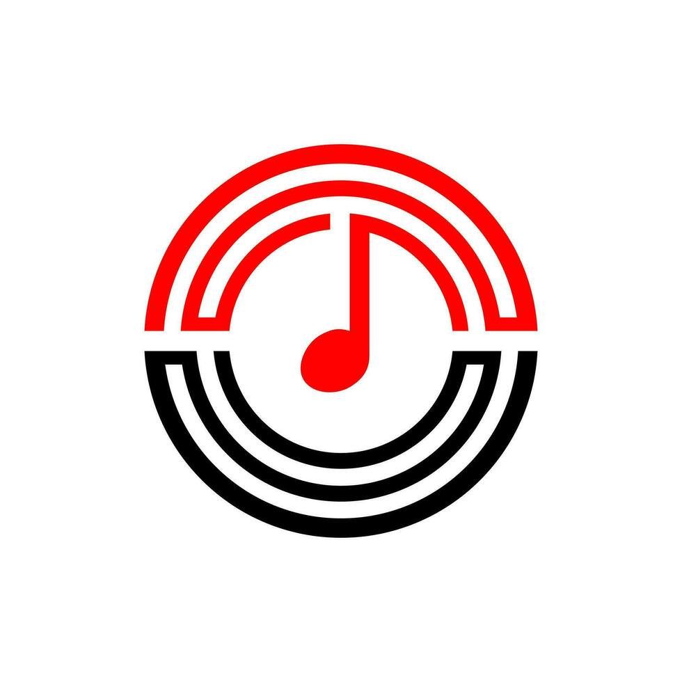 musica tono logo nel cerchio design vettore