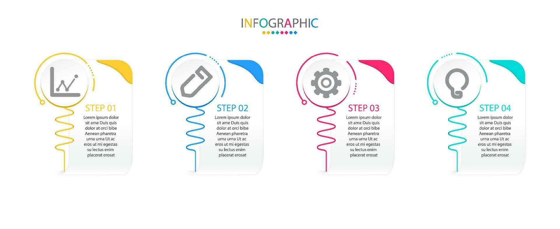 vettore Infografica sequenza temporale modello moderno grafico design