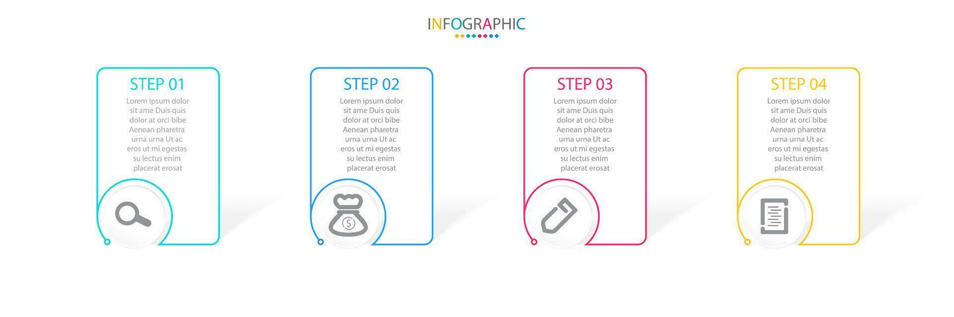 vettore Infografica sequenza temporale modello moderno grafico design