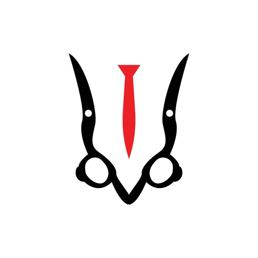 forbici logo, taglio utensili vettore, barbiere rasoio forbici semplice disegno, illustrazione modello icona vettore