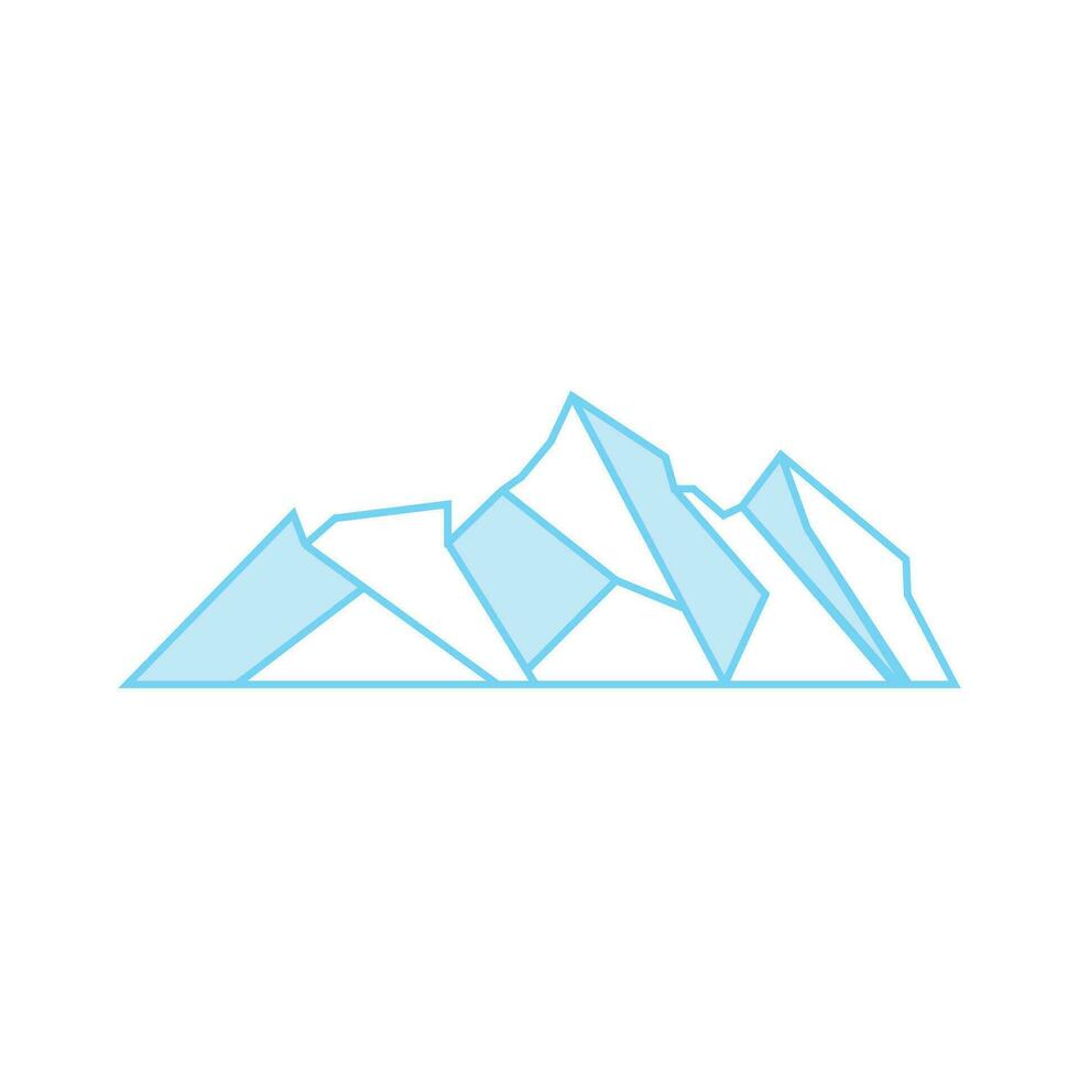 montagna logo, antartico iceberg logo disegno, natura paesaggio vettore, Prodotto marca illustrazione icona vettore