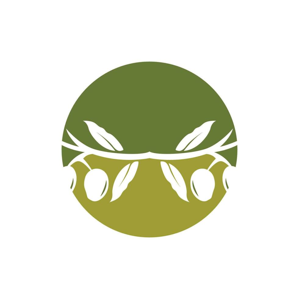oliva logo disegno, oliva olio albero vettore, semplice illustrazione modello vettore