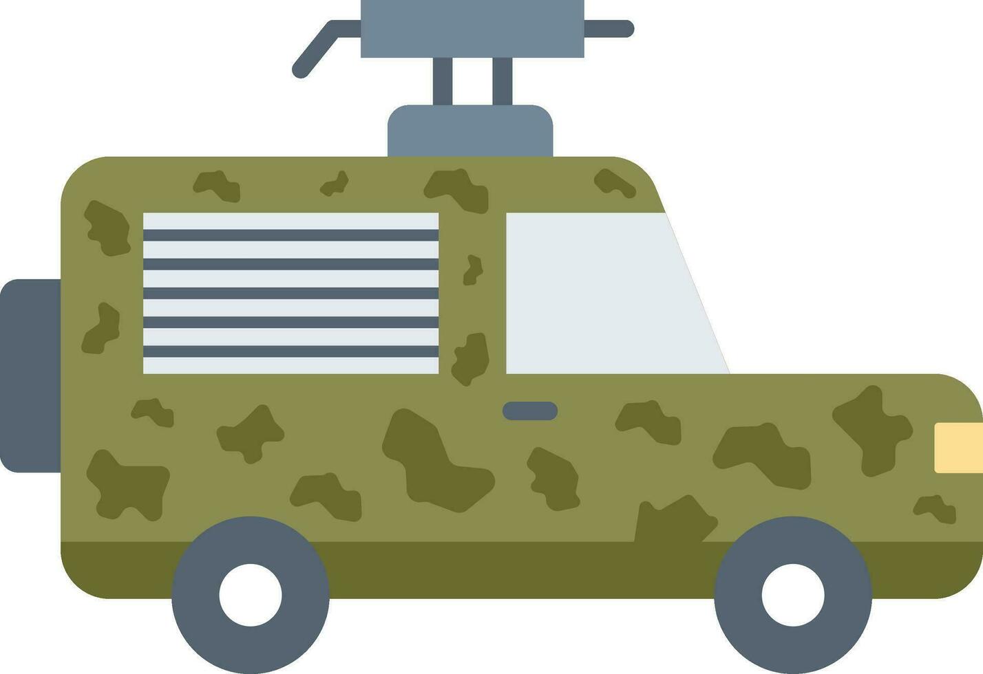 militare camionetta icona vettore Immagine.
