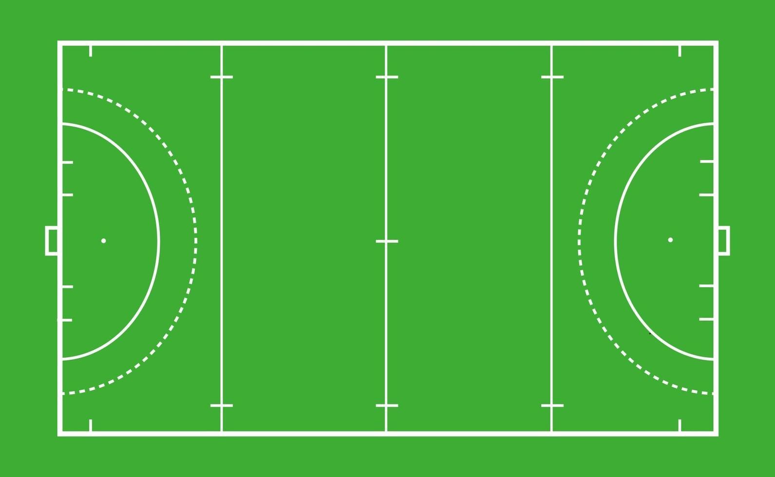 campo da hockey su prato vista dall'alto illustrazione vettoriale