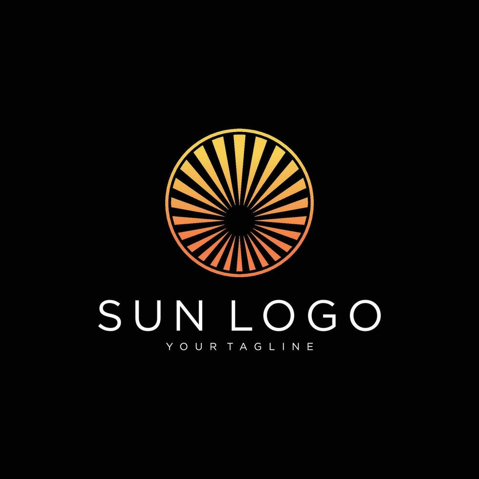 sole logo design vettore modello icona simbolo illustrazione