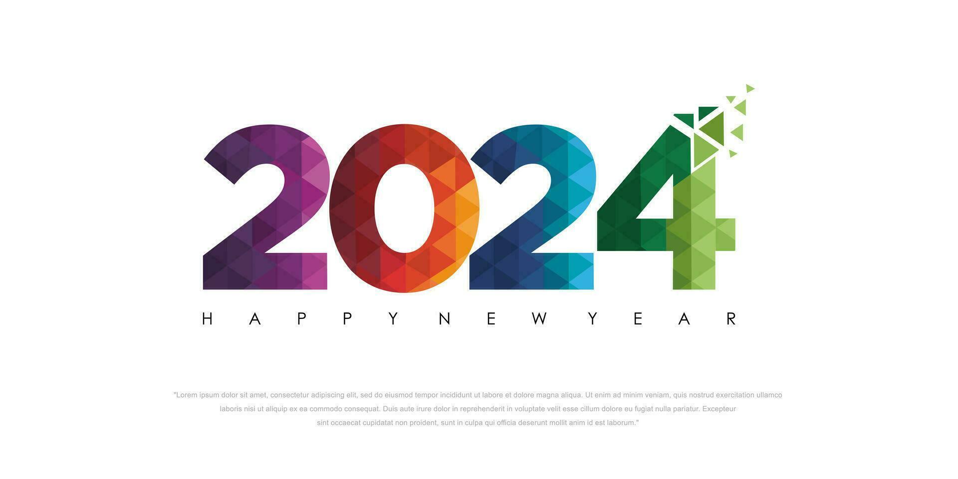 2024 contento nuovo anno logo testo design. 2024 numero design modello. vettore illustrazione.