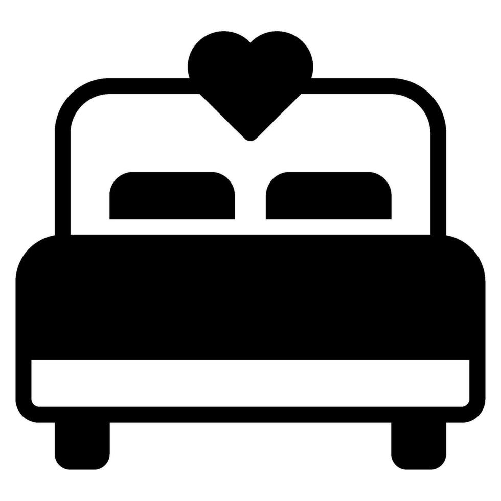 letto e cuscino icone vettore