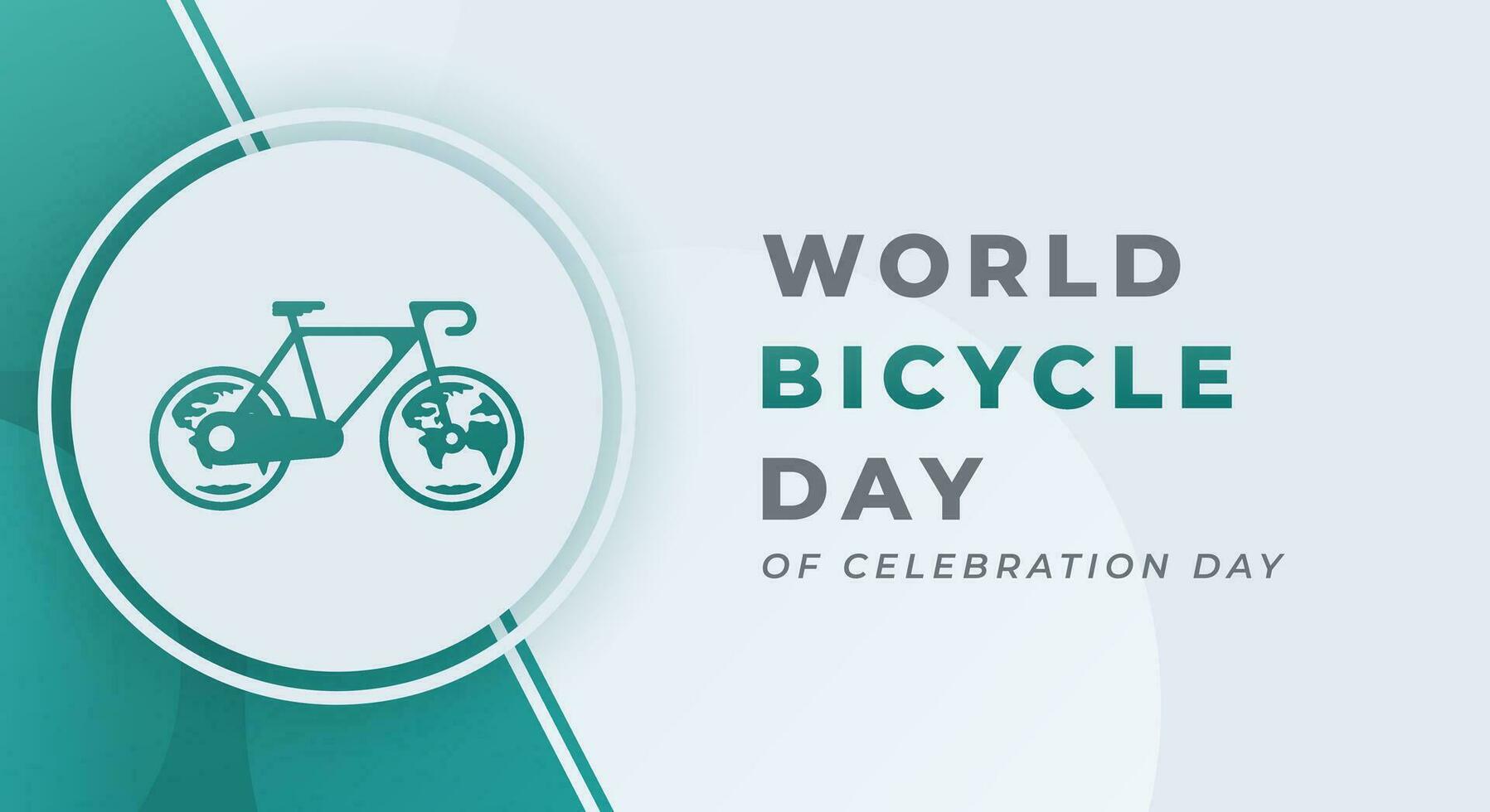 mondo bicicletta giorno celebrazione vettore design illustrazione per sfondo, manifesto, striscione, pubblicità, saluto carta