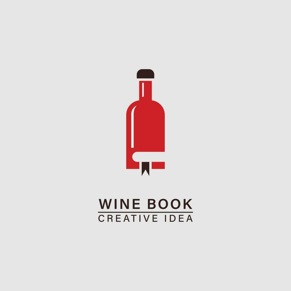 vino combinazione libro logo icona modello vettore design. grande per bar, ristorante, bevanda azienda.