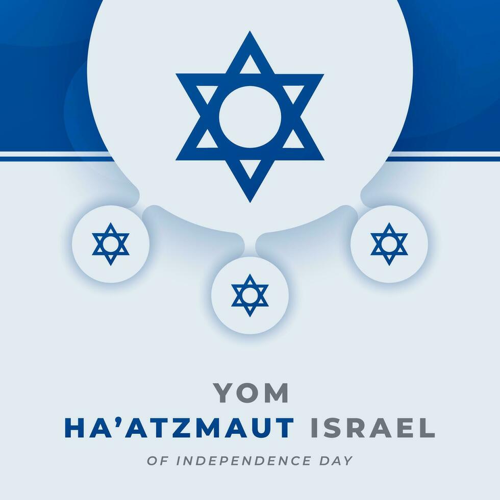 yom ha'atzmaut Israele indipendenza giorno celebrazione vettore design illustrazione per sfondo, manifesto, striscione, pubblicità, saluto carta