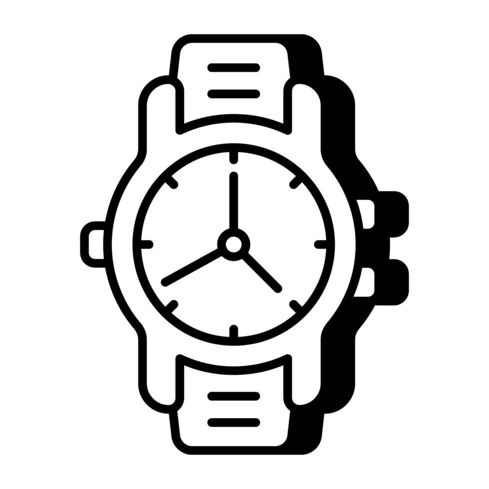 modificabile design icona di polso orologio vettore
