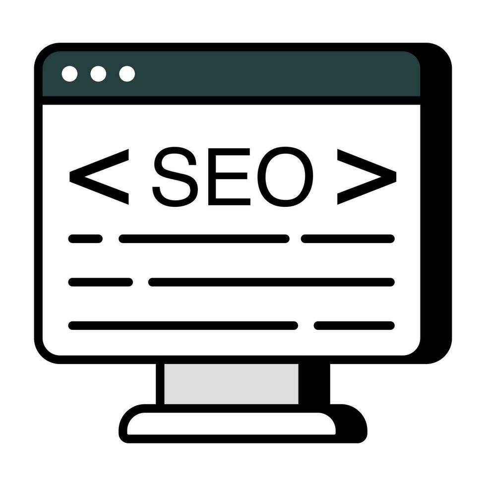 concettuale vettore design icona di SEO sito web