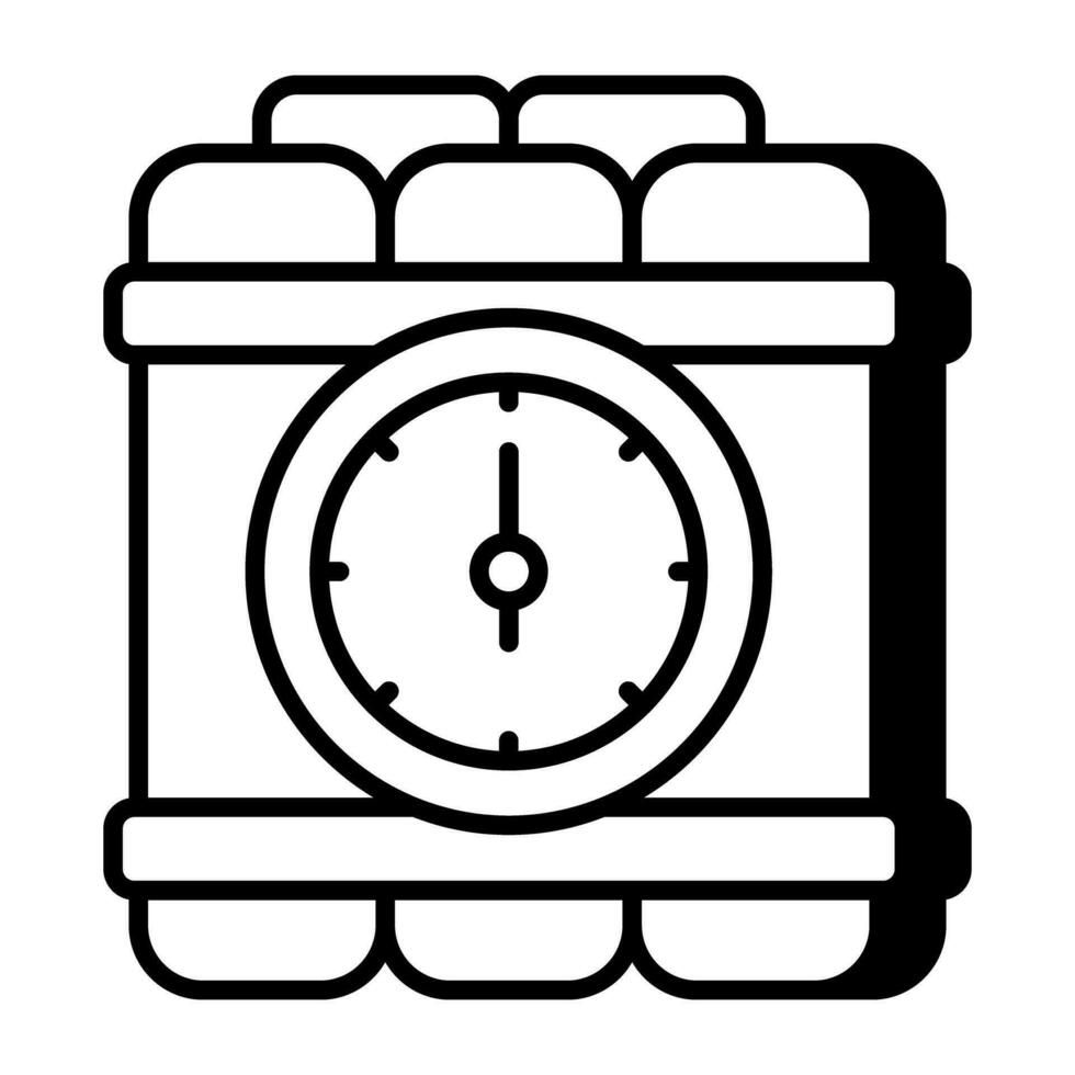 un' colorato design icona di tempo bomba vettore