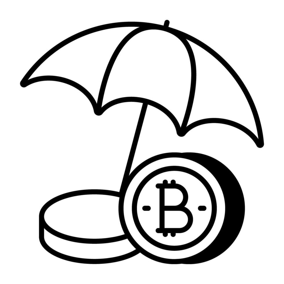 un' creativo design icona di bitcoin vettore