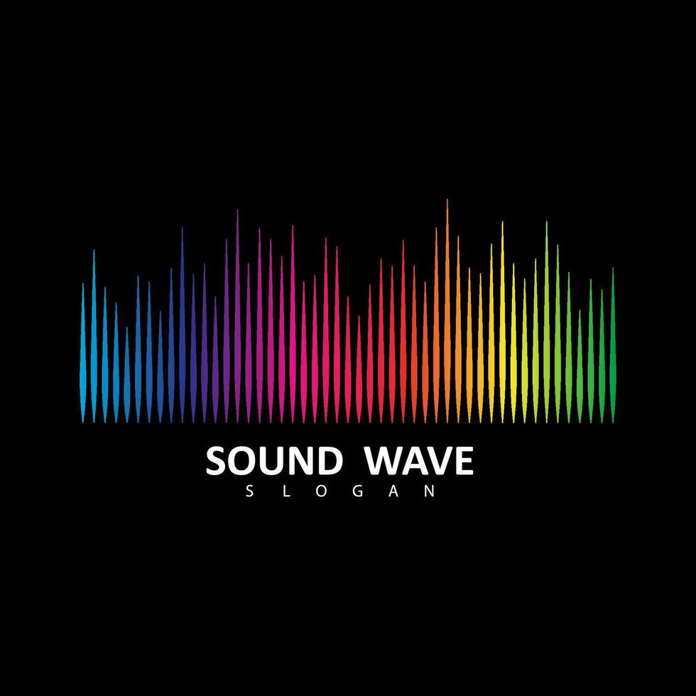 equalizzatore, Audio, suono onda logo design ispirazione vettore