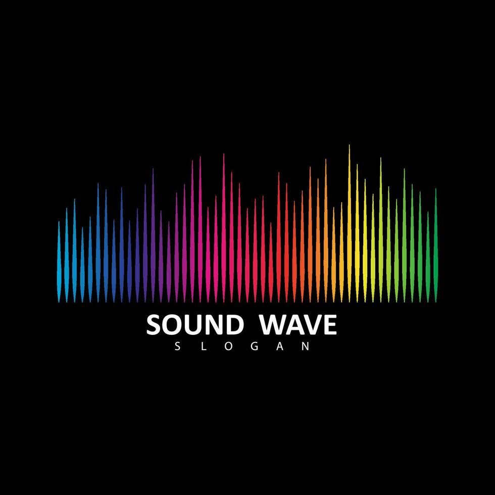 equalizzatore, Audio, suono onda logo design ispirazione vettore