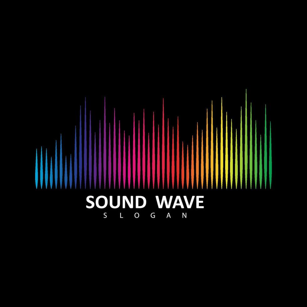 equalizzatore, Audio, suono onda logo design ispirazione vettore