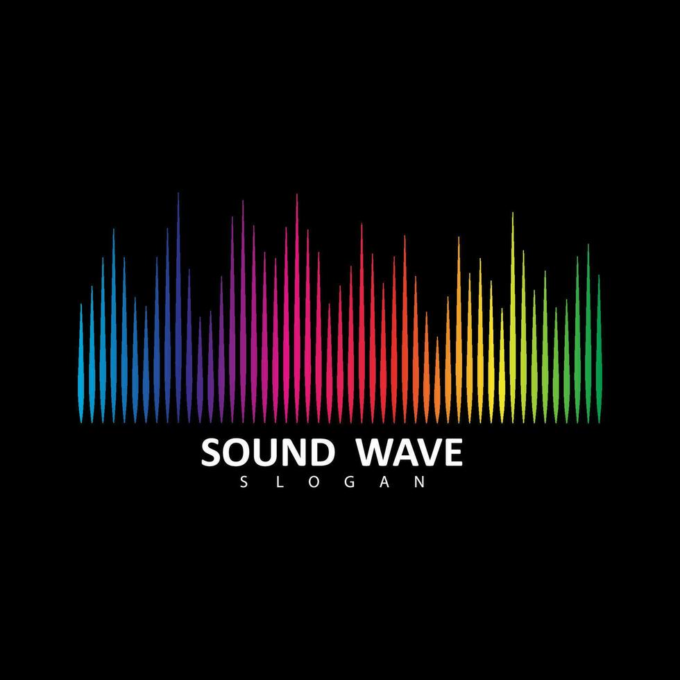 equalizzatore, Audio, suono onda logo design ispirazione vettore