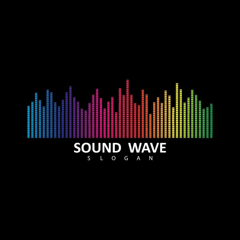 equalizzatore, Audio, suono onda logo design ispirazione vettore