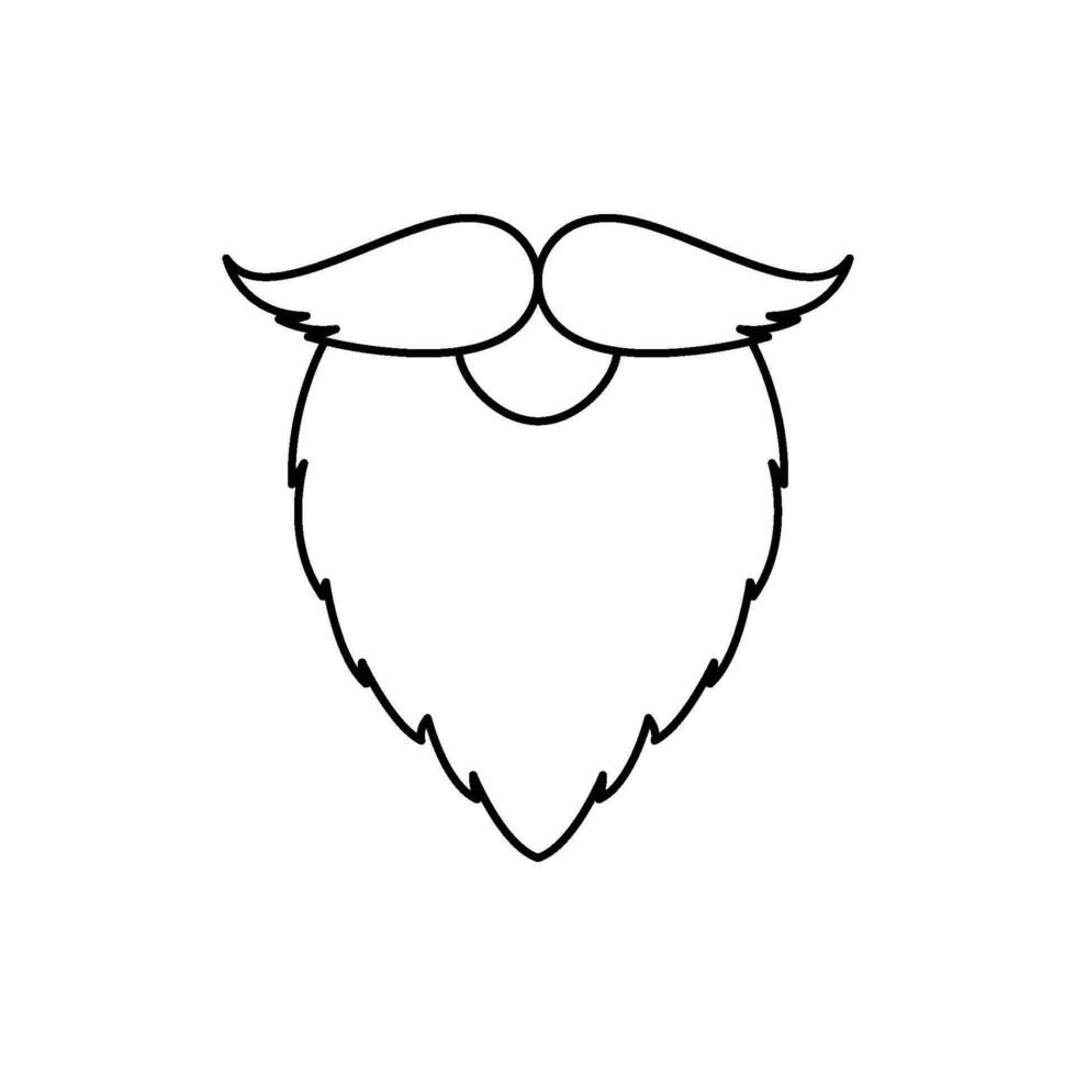 barba e baffi vettore illustrazione su bianca sfondo