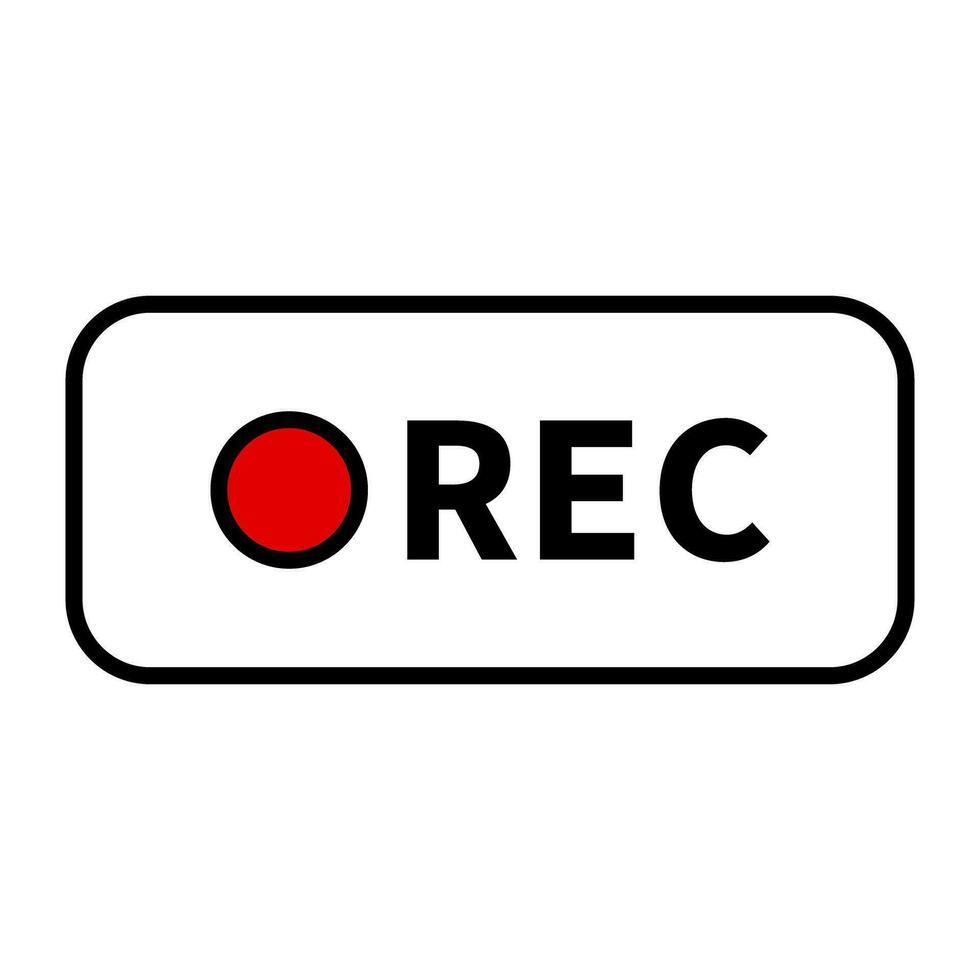 rec logo icona. registrazione tiro. vettore. vettore