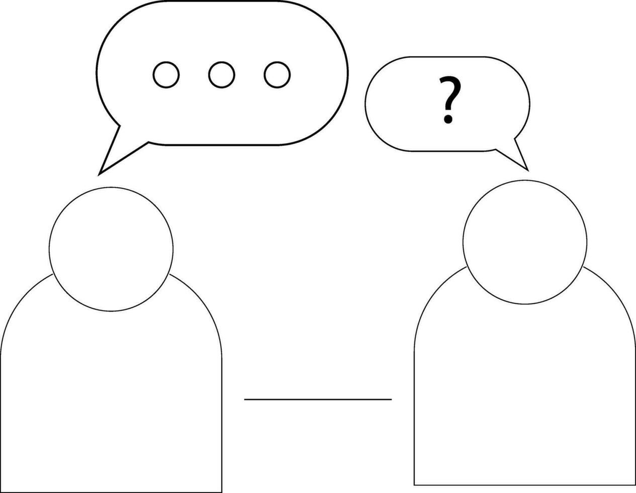 schema icone relazionato conversazione, Chiacchierare, parlando, A proposito di. lineare icona modificabile ictus. vettore illustrazione