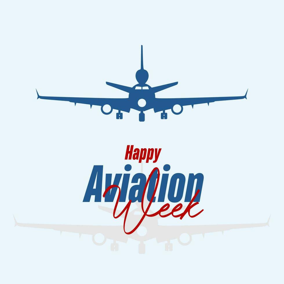 nazionale aviazione settimana vacanza concetto. modello per sfondo, striscione, carta, manifesto, maglietta con testo iscrizione vettore