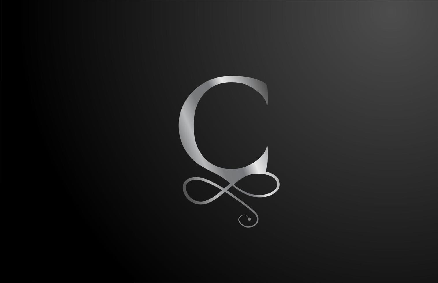 grigio c elegante monogramma alfabeto lettera icona logo design. logo aziendale vintage per prodotti di lusso e azienda vettore