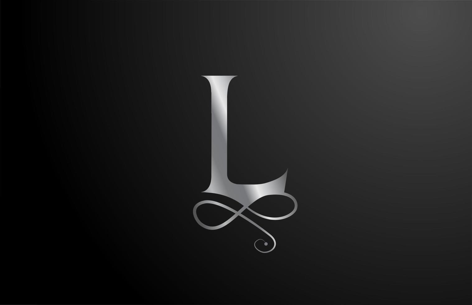 grigio l elegante monogramma alfabeto lettera icona logo design. logo aziendale vintage per prodotti di lusso e azienda vettore