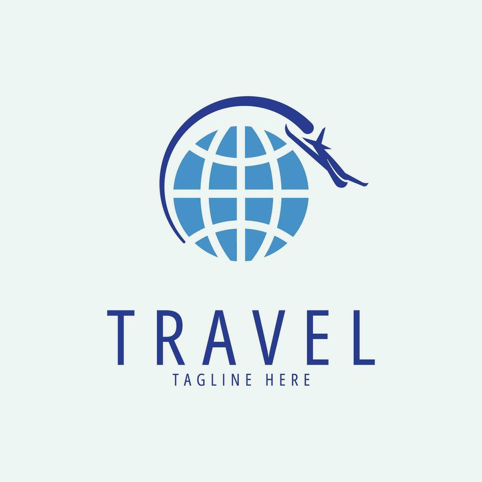 aria viaggio linea arte design logo illustrazione icona vettore