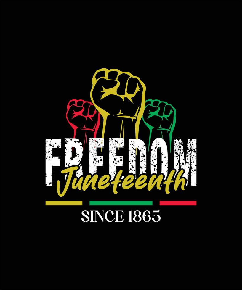 la libertà juneteenth da 1865 - juneteenth t camicia design vettore