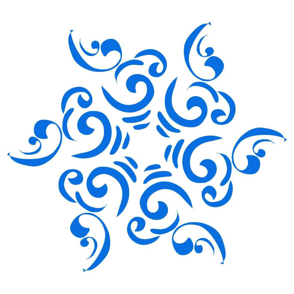 blu colore etnico mandala patern design illustrazione. Perfetto per loghi, icone, adesivi, tatuaggi, design elementi per siti web, annunci e di più. vettore