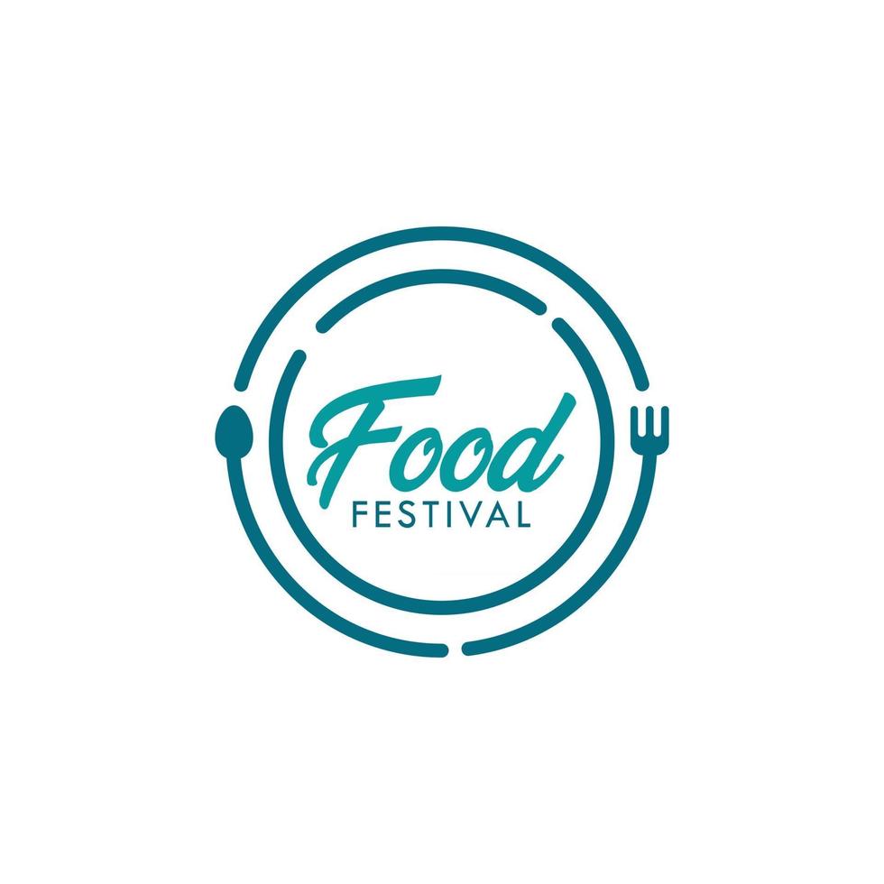 illustrazione di progettazione del modello di vettore di logo del festival gastronomico