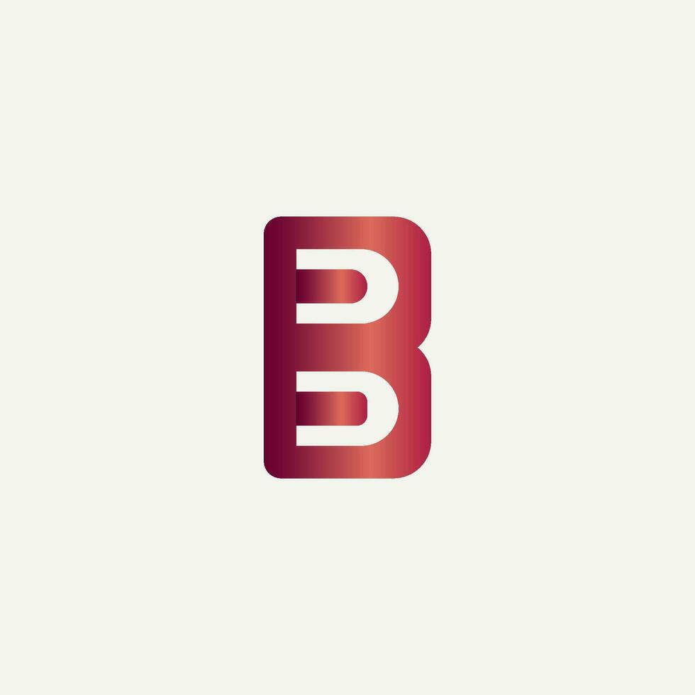 b lettera logo design vettore