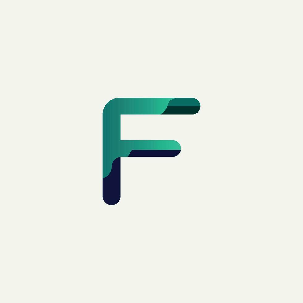 f lettera logo, lettering logo design vettore