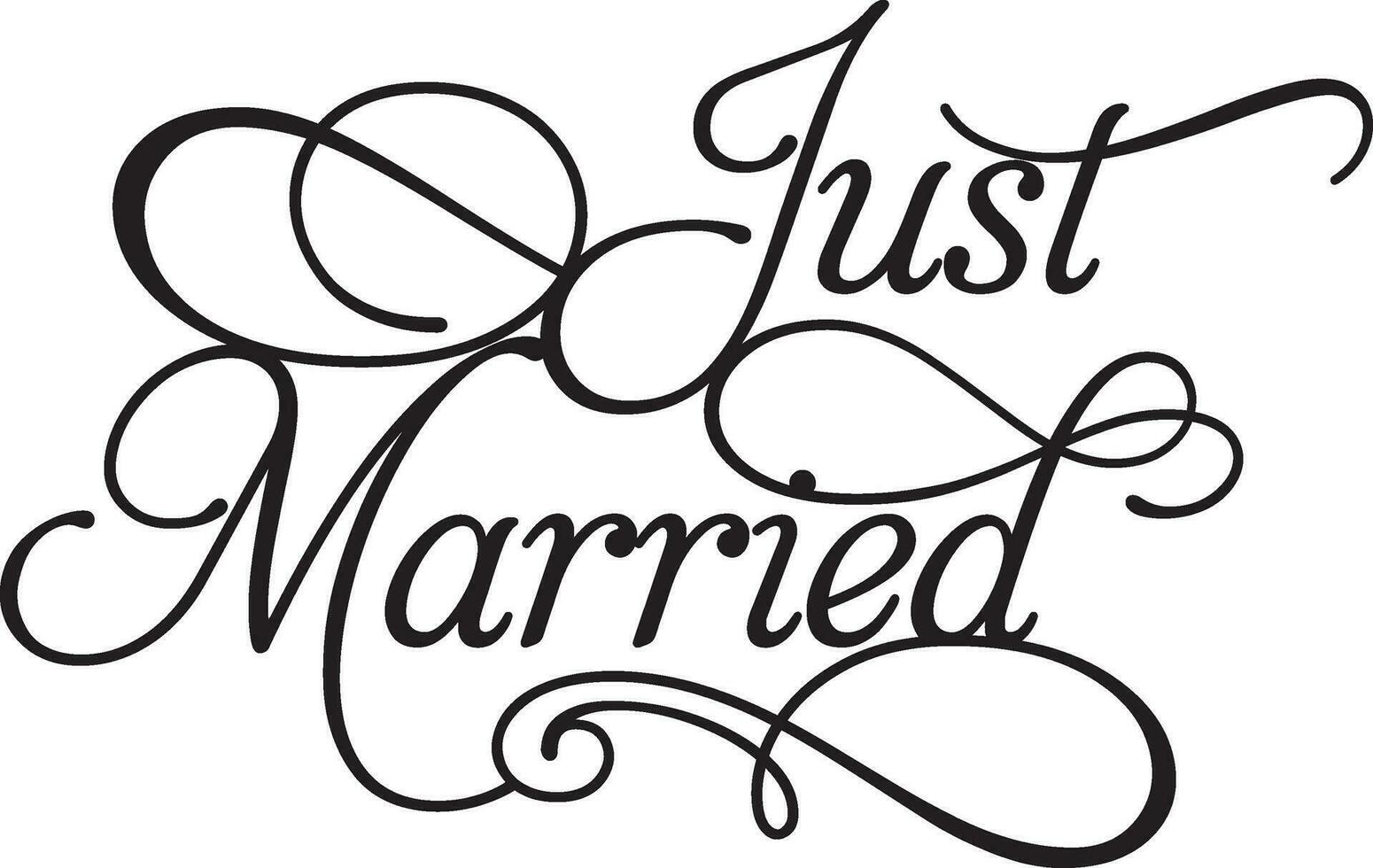 appena sposato silhouette cartello vettore Scarica amore turbine nozze speciale giorno