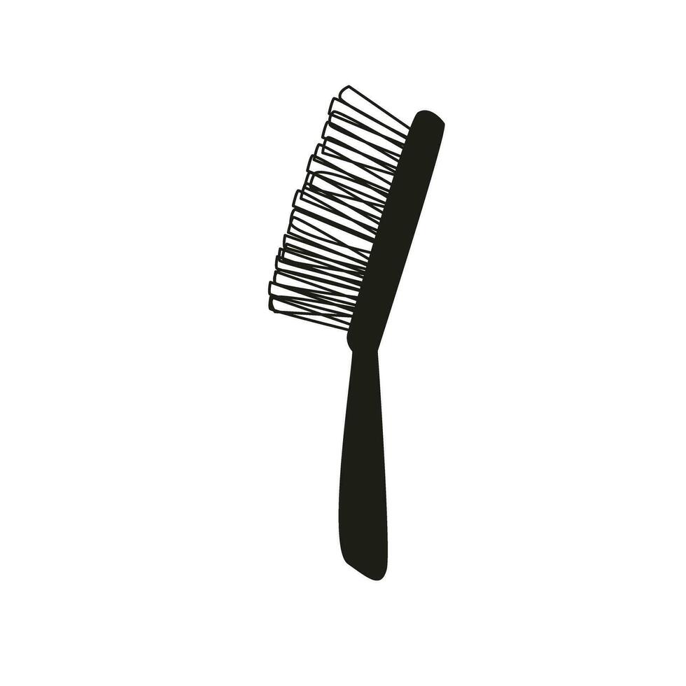 spazzola per pulizia icona nel piatto style.vector illustrazione. nero costruzione spazzola. spazzola su bianca isolato sfondo vettore