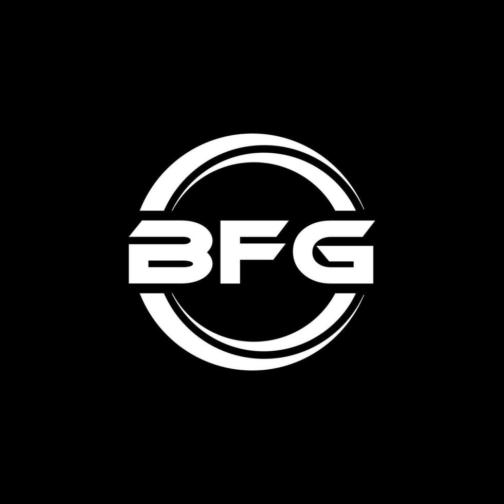 bfg lettera logo design nel illustrazione. vettore logo, calligrafia disegni per logo, manifesto, invito, eccetera.