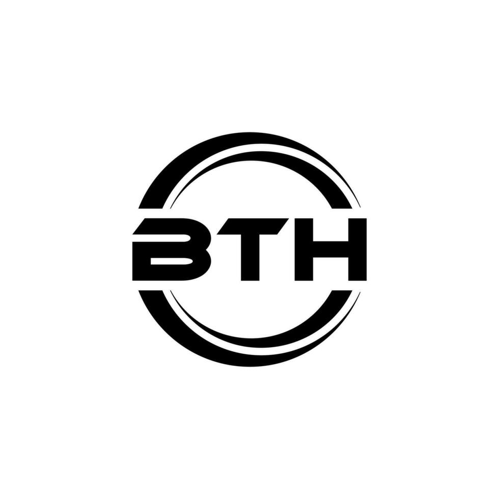 bth lettera logo design nel illustrazione. vettore logo, calligrafia disegni per logo, manifesto, invito, eccetera.