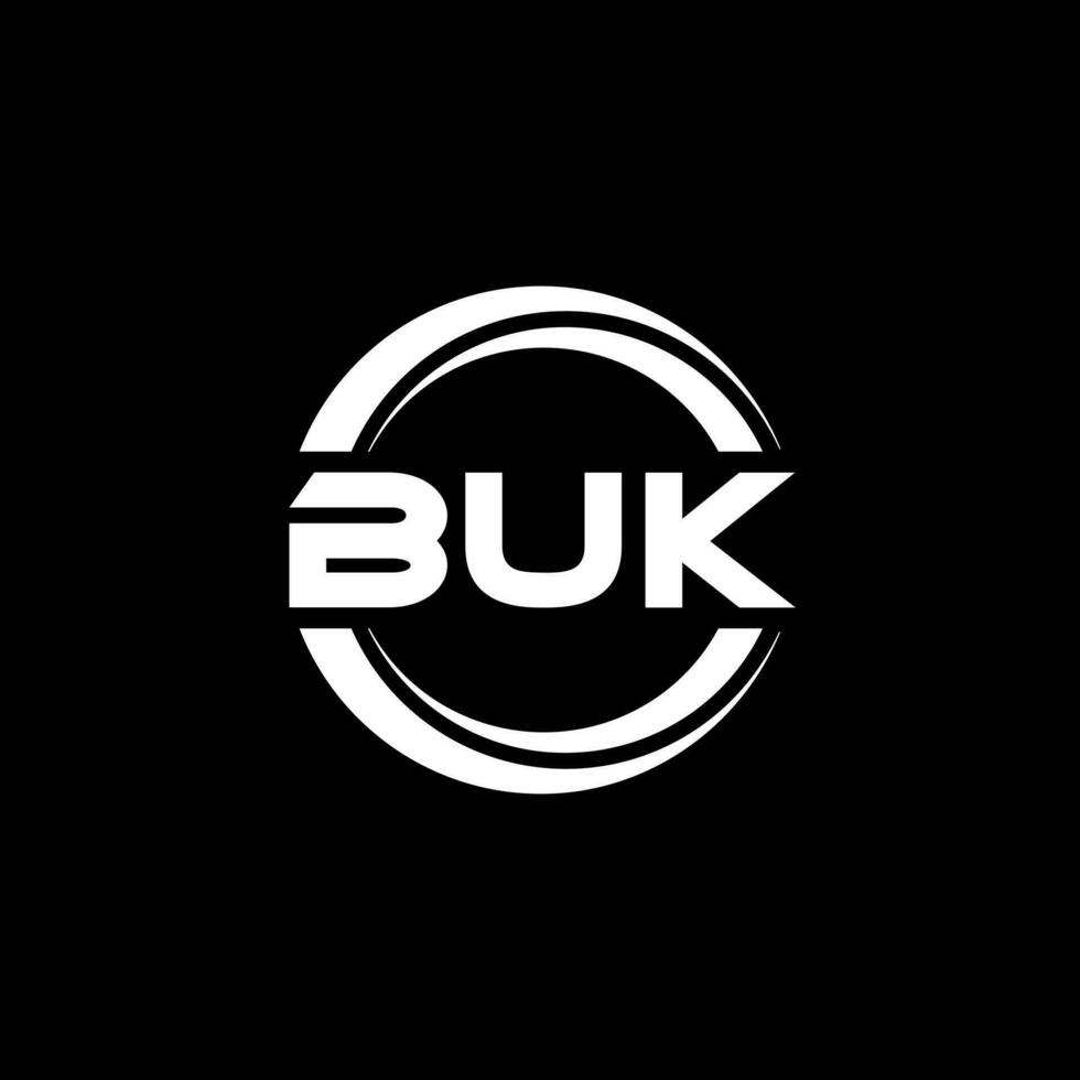 Buk lettera logo design nel illustrazione. vettore logo, calligrafia disegni per logo, manifesto, invito, eccetera.