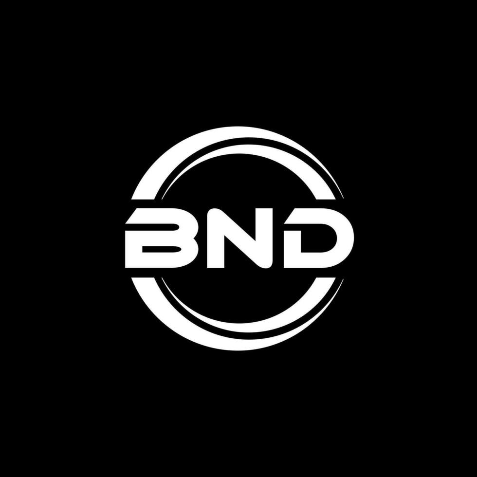 bnd lettera logo design nel illustrazione. vettore logo, calligrafia disegni per logo, manifesto, invito, eccetera.