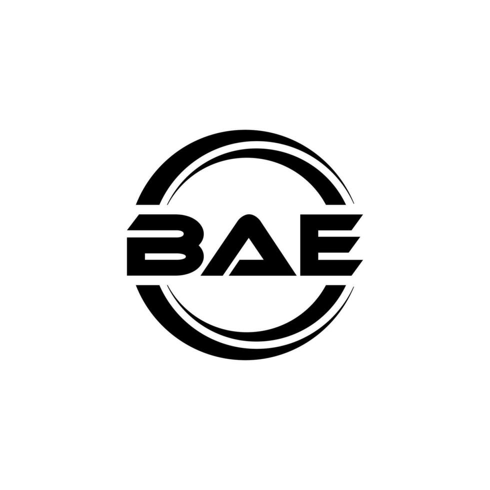 bae lettera logo design nel illustrazione. vettore logo, calligrafia disegni per logo, manifesto, invito, eccetera.