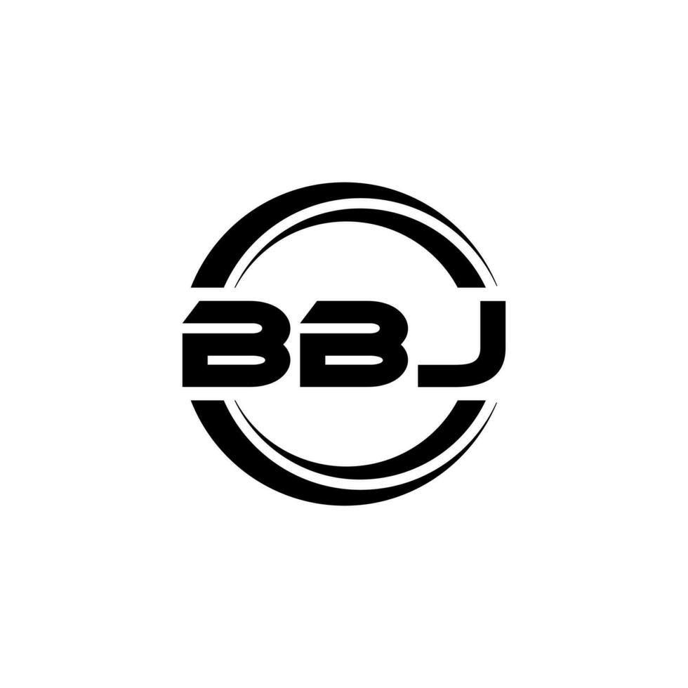 bbj lettera logo design nel illustrazione. vettore logo, calligrafia disegni per logo, manifesto, invito, eccetera.